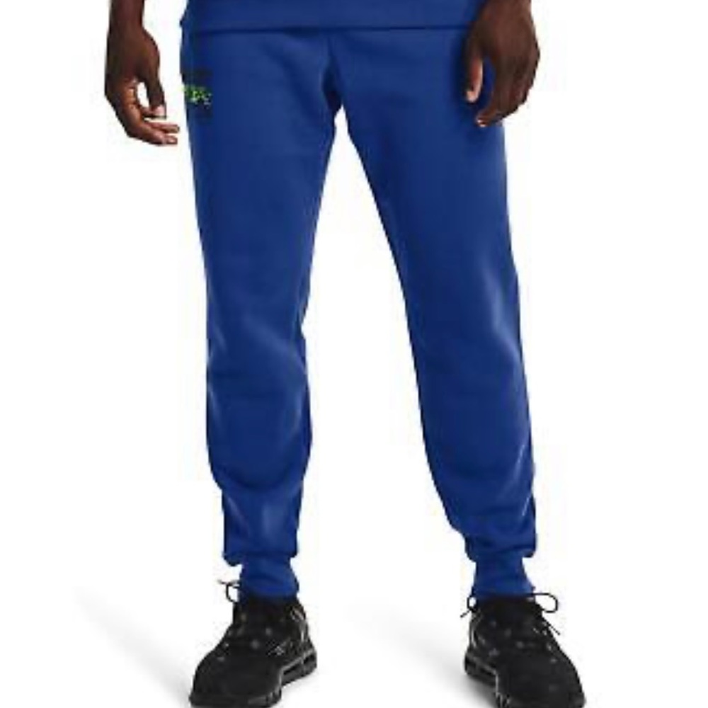 UNDER ARMOUR MEN'S UA RIVAL FLEECE SIGNATURE JOGGERS TRACK PANTS